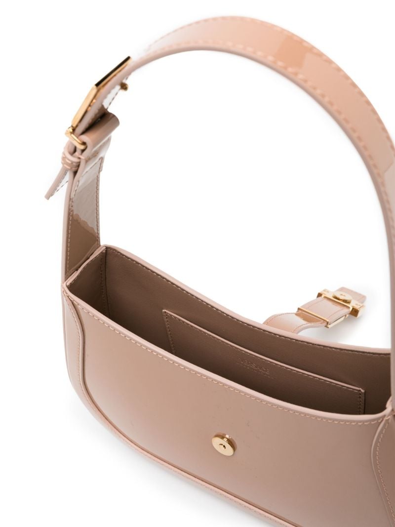 Neutral Greca Goddess Small Leather Shoulder Bag