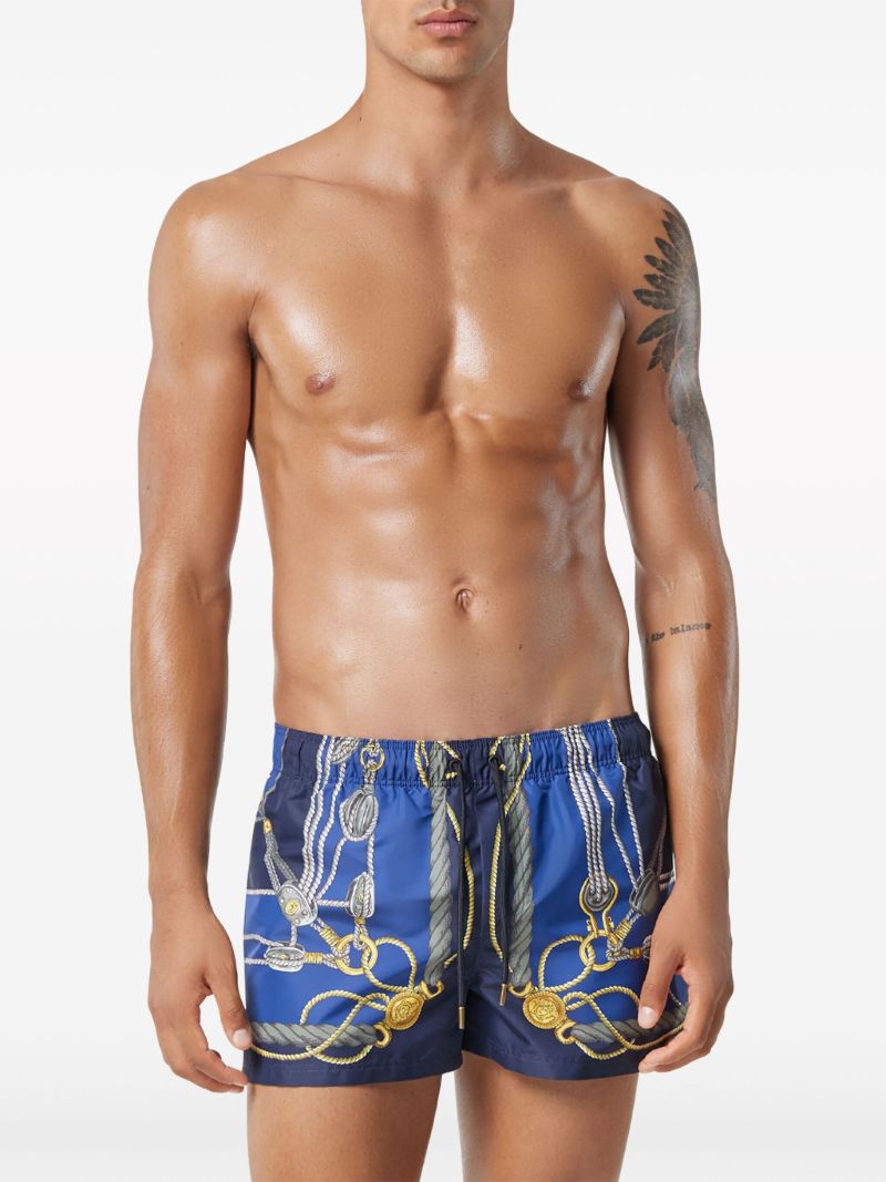 Blue Versace Nautical Swim Shorts