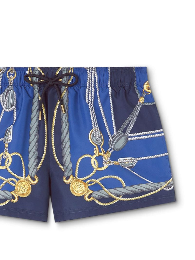 Blue Versace Nautical Swim Shorts