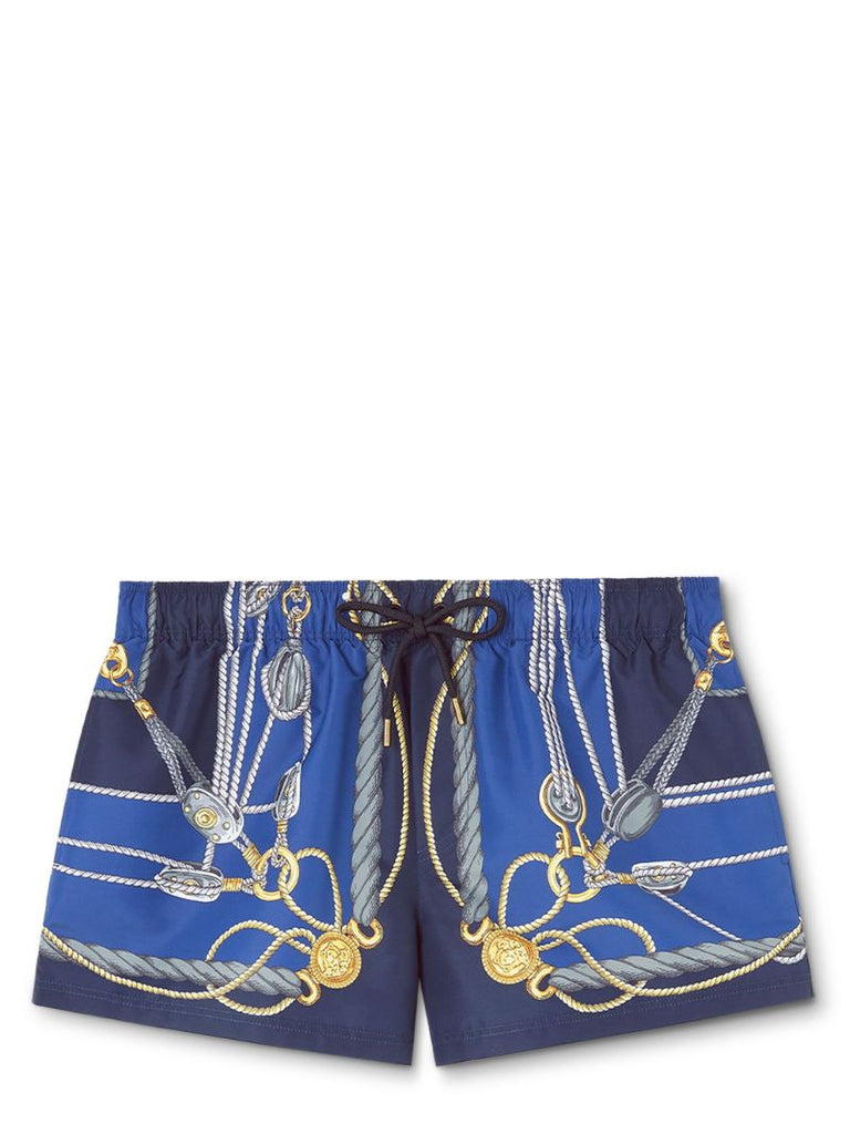 Blue Versace Nautical Swim Shorts