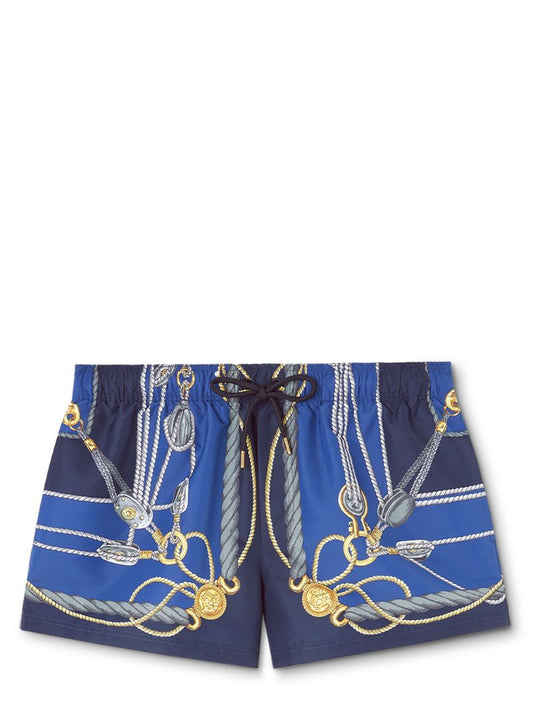 Blue Versace Nautical Swim Shorts