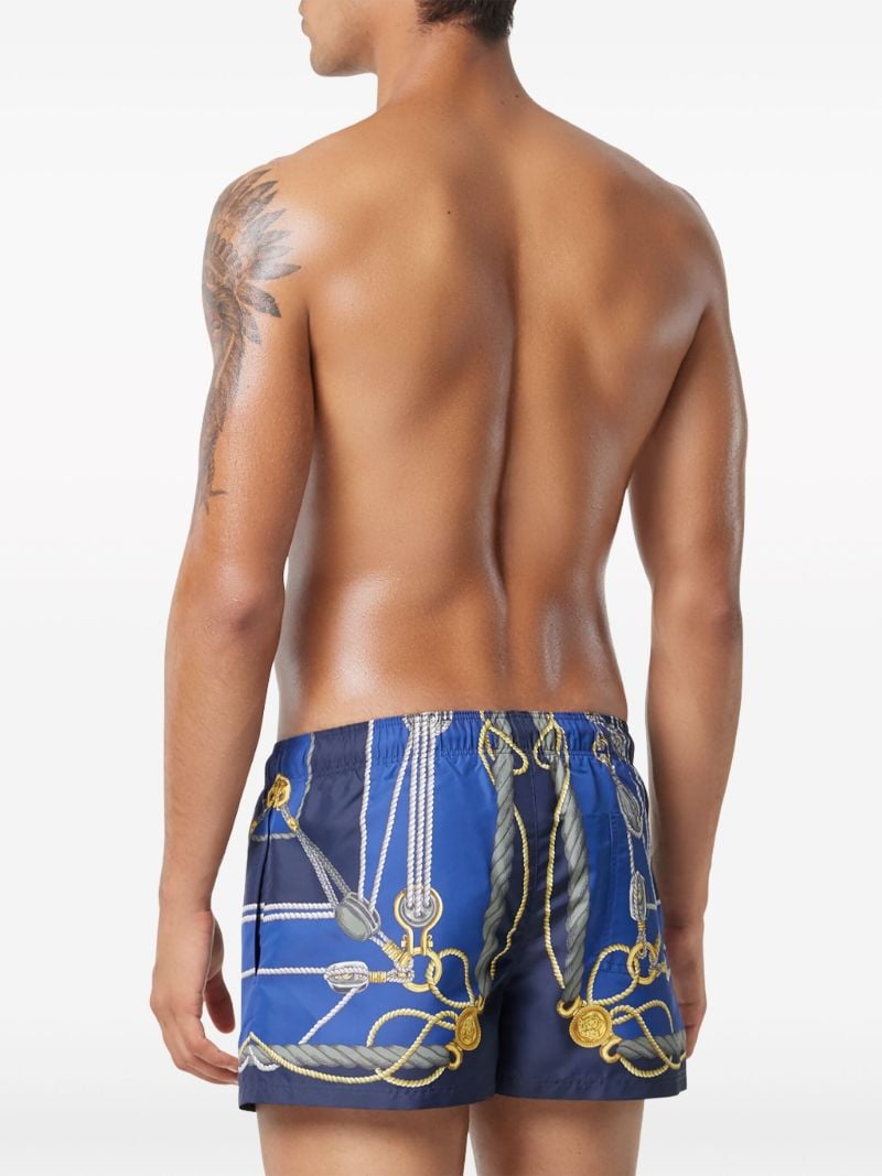 Blue Versace Nautical Swim Shorts