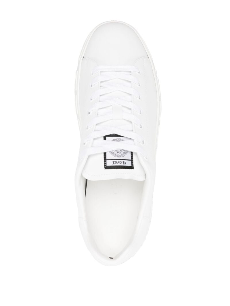 White Greca Faux Leather Sneakers