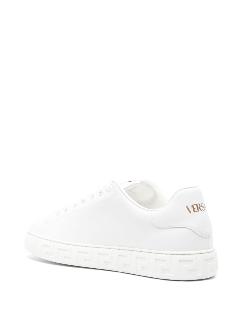 White Greca Faux Leather Sneakers
