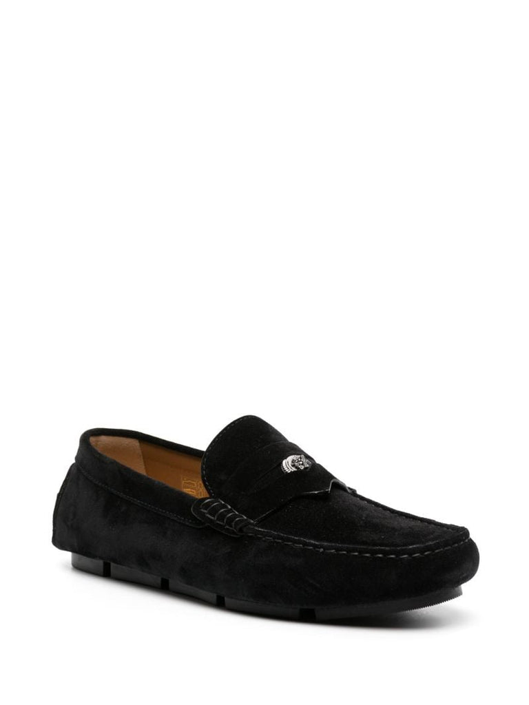 Black Medusa Biggie Suede Loafers