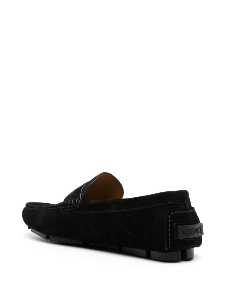 Black Medusa Biggie Suede Loafers