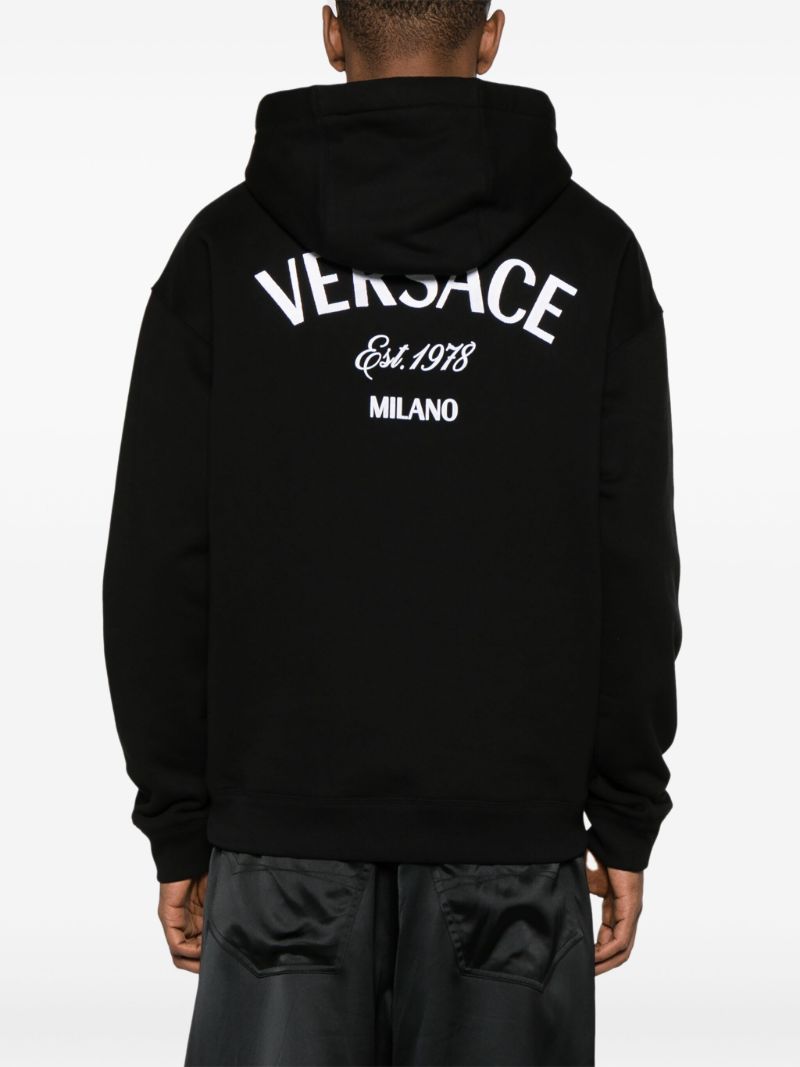 Black Versace Milano Stamp Hoodie