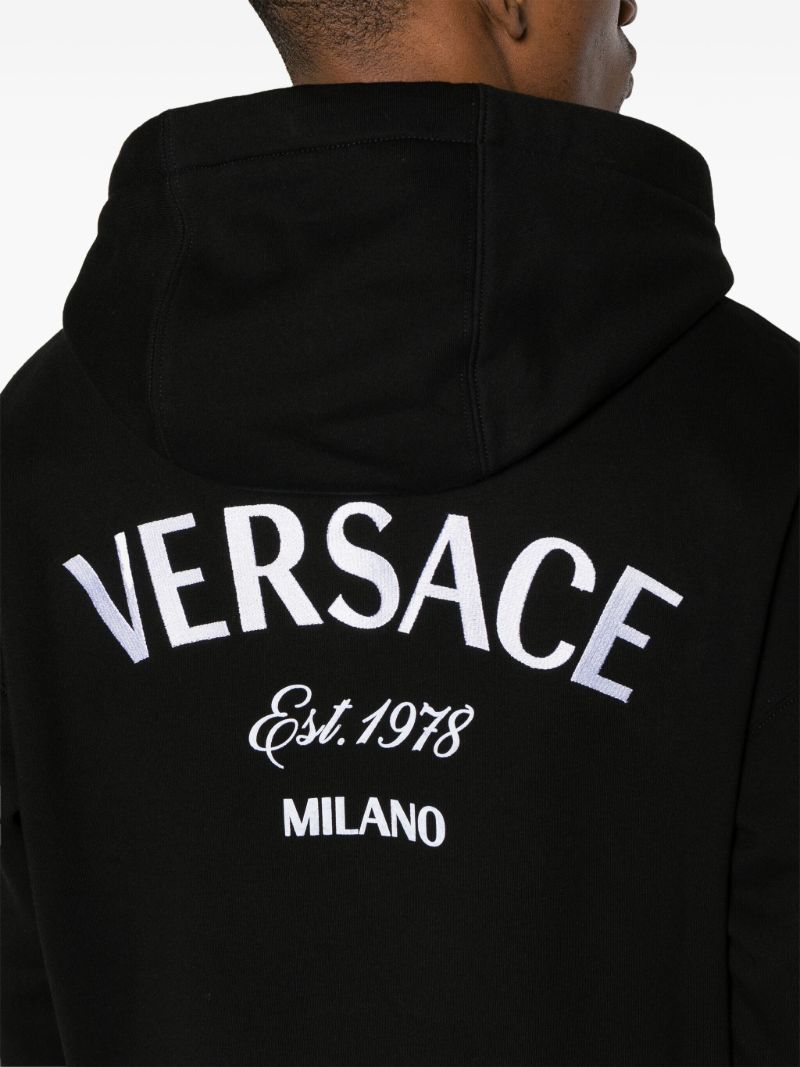 Black Versace Milano Stamp Hoodie