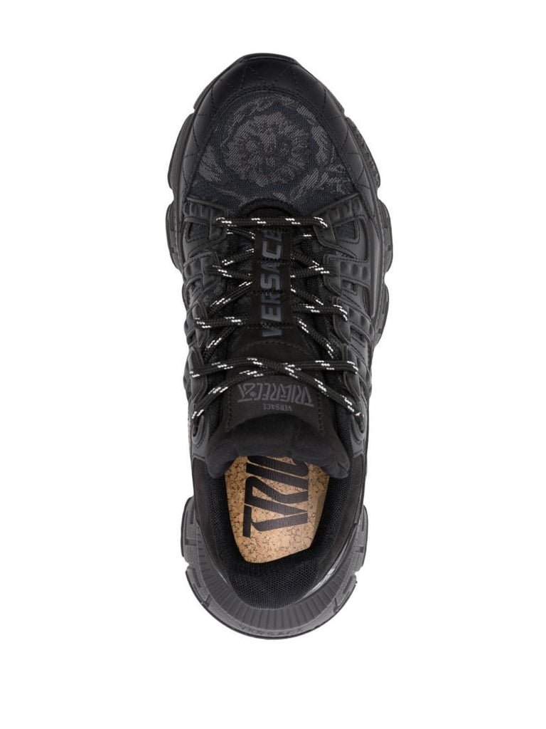Black Trigreca Barocco-jacquard Sneakers