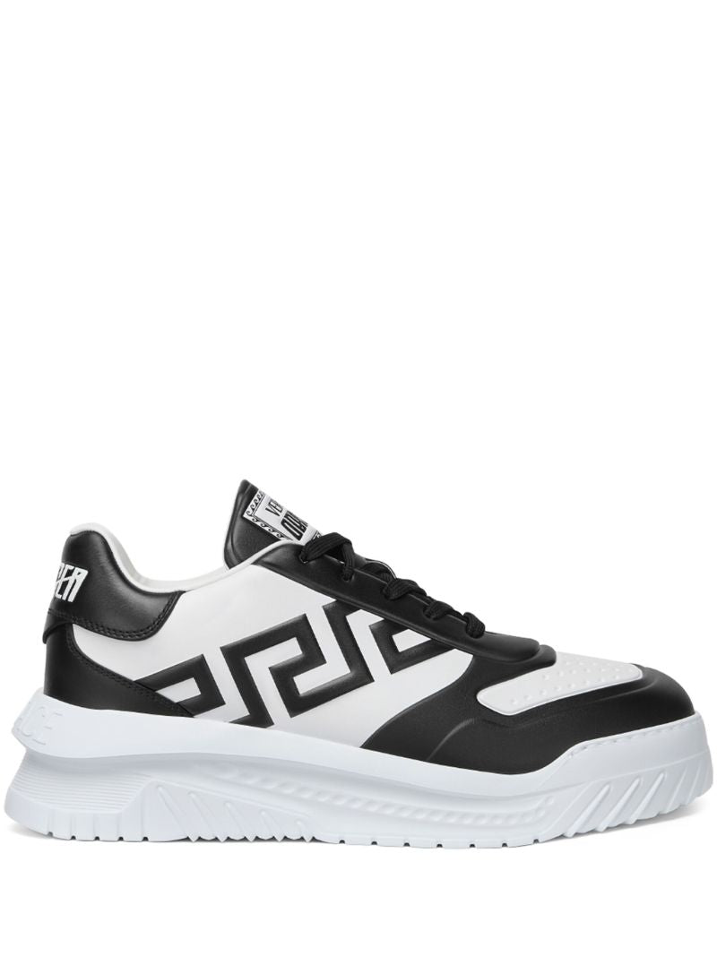 Black Greca Odissea Leather Sneakers