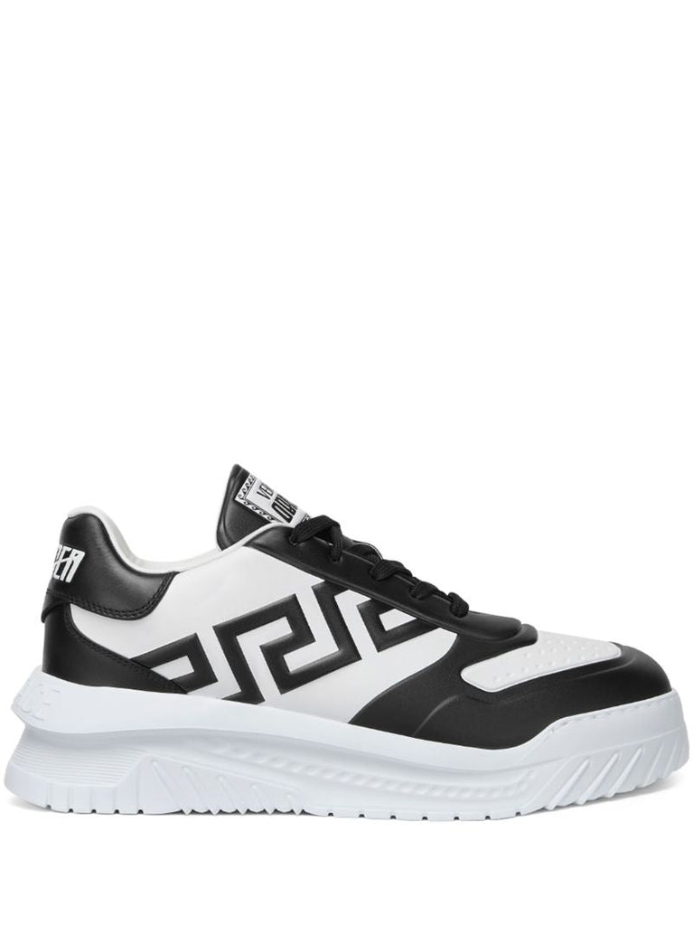 Black Greca Odissea Leather Sneakers