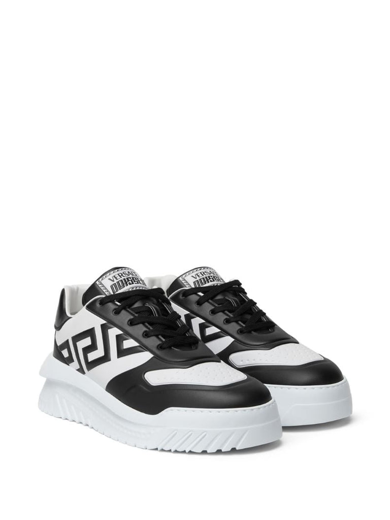 Black Greca Odissea Leather Sneakers