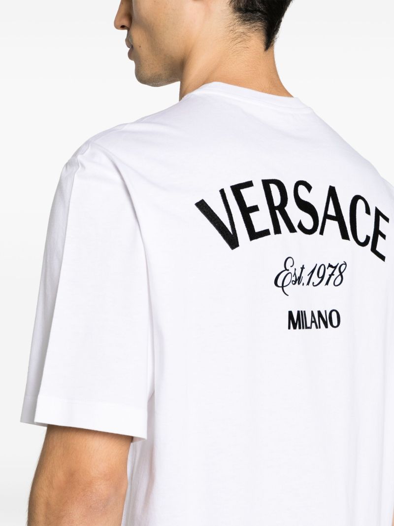 White Versace Milano Stamp T-shirt