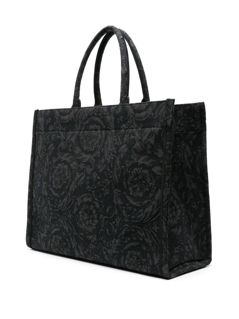 Black Barocco Athena Large Tote Bag