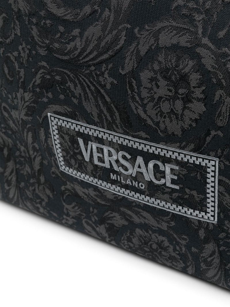Black Barocco Athena Large Tote Bag