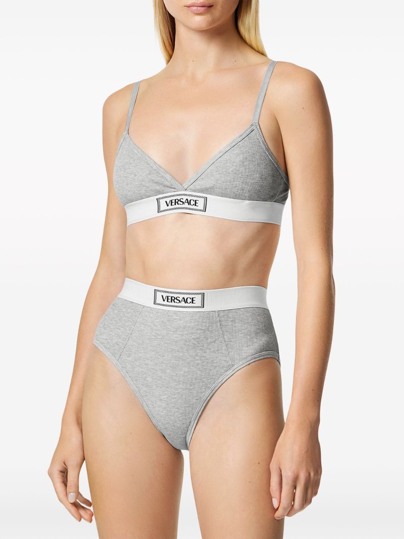 Grey 90s Vintage Logo Ribbed Briefs