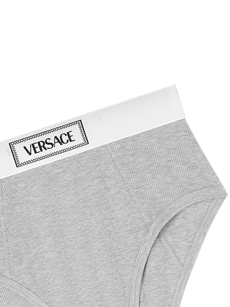 Grey 90s Vintage Logo Ribbed Briefs