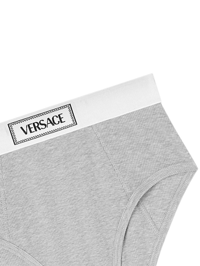 Grey 90s Vintage Logo Ribbed Briefs