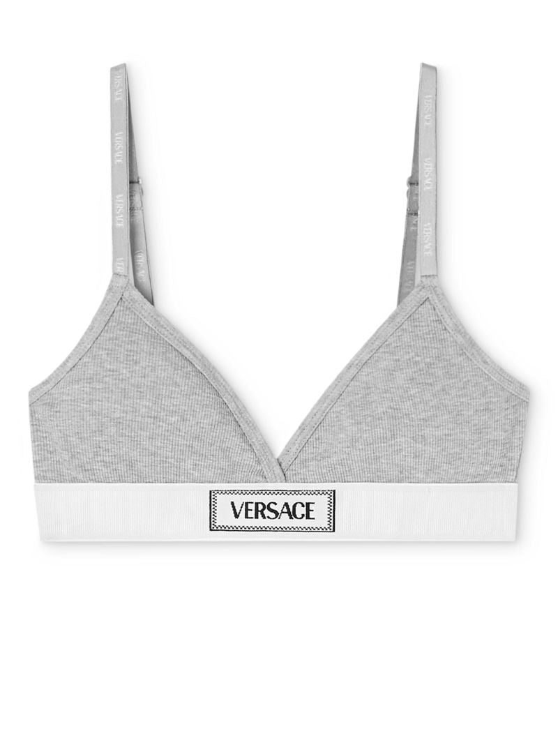 Grey 90s Vintage Logo Triangle Bra
