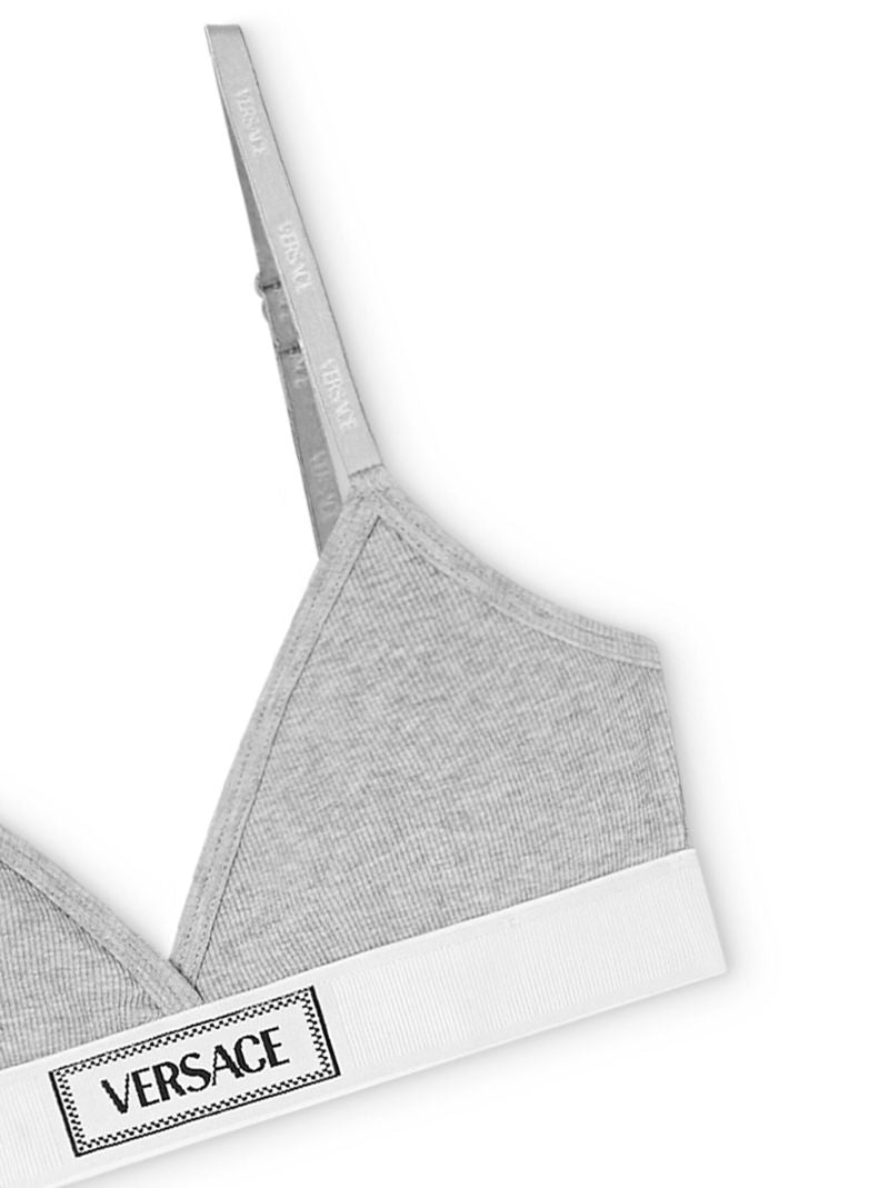 Grey 90s Vintage Logo Triangle Bra