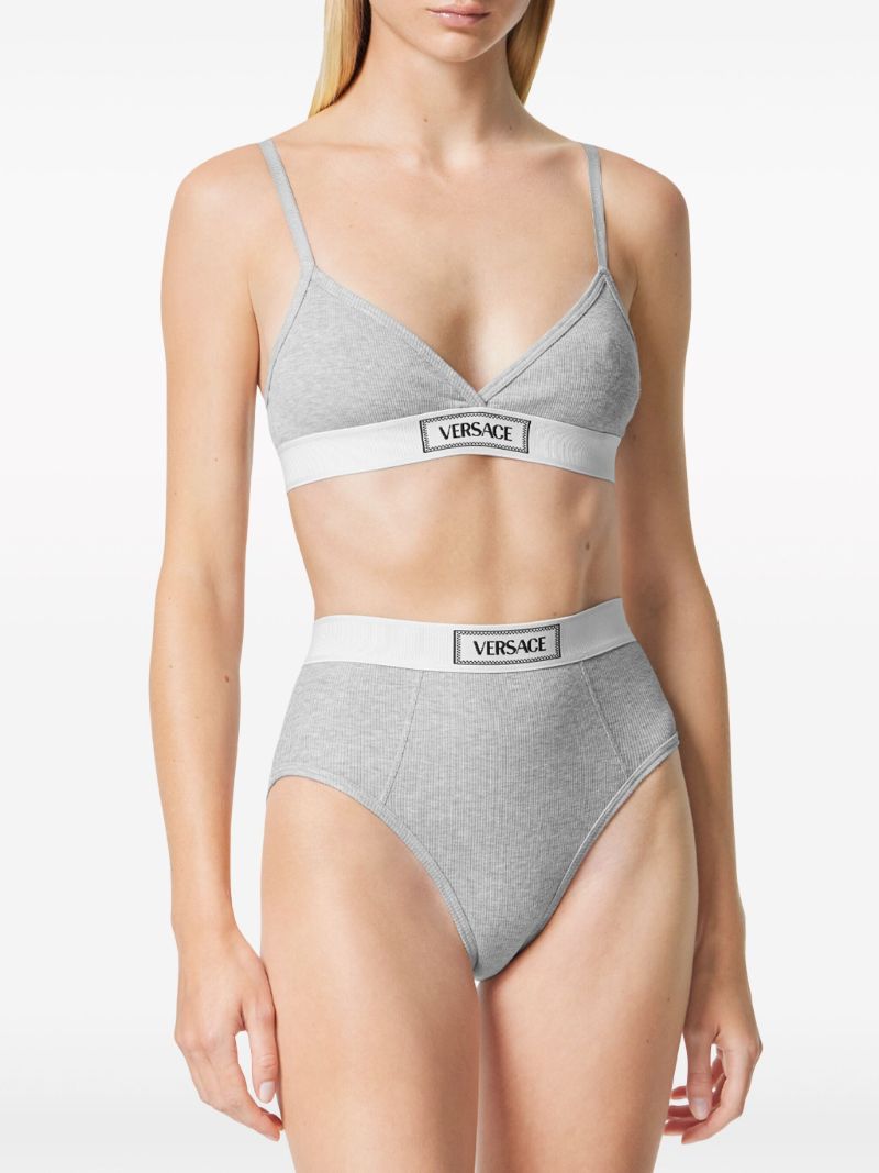 Grey 90s Vintage Logo Triangle Bra