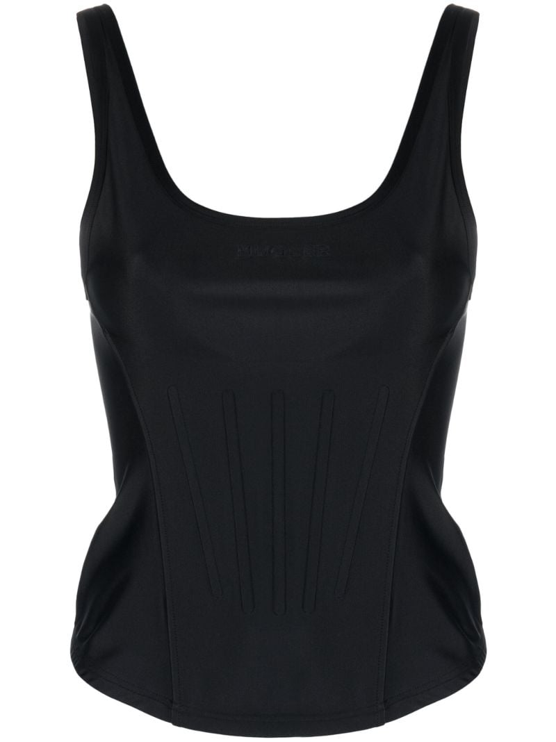 Black Corseted Tank Top