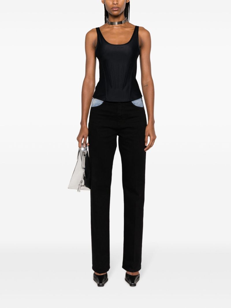 Black Corseted Tank Top