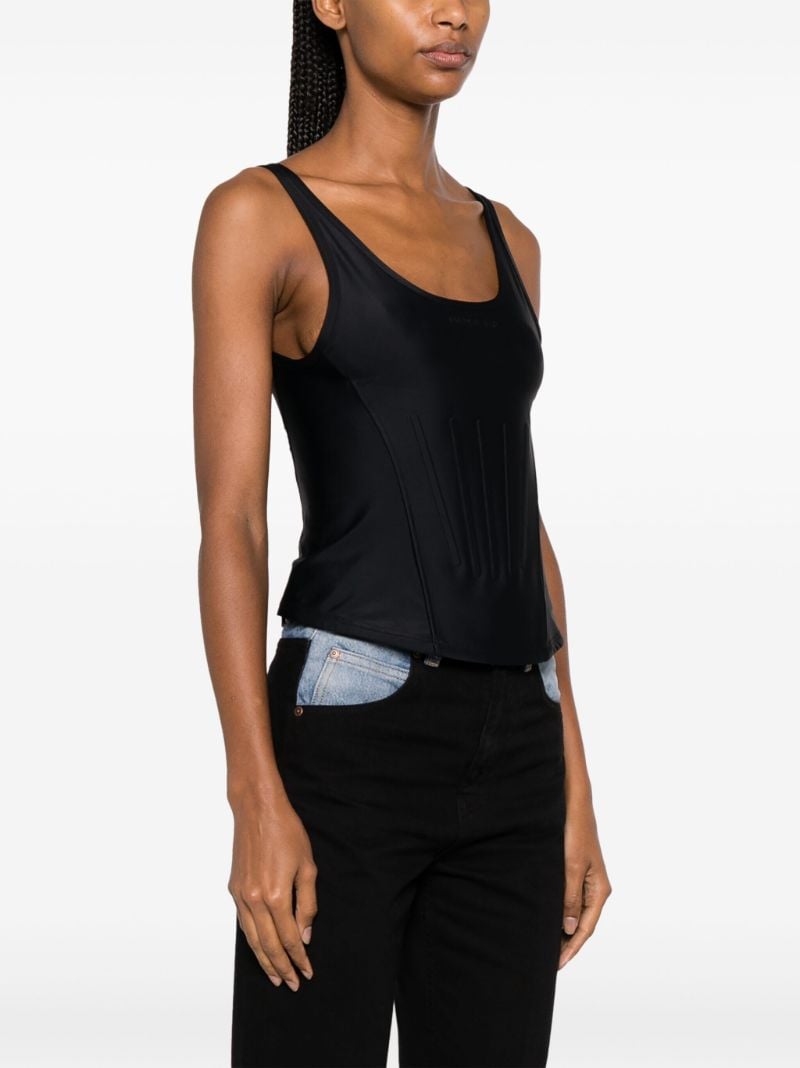Black Corseted Tank Top