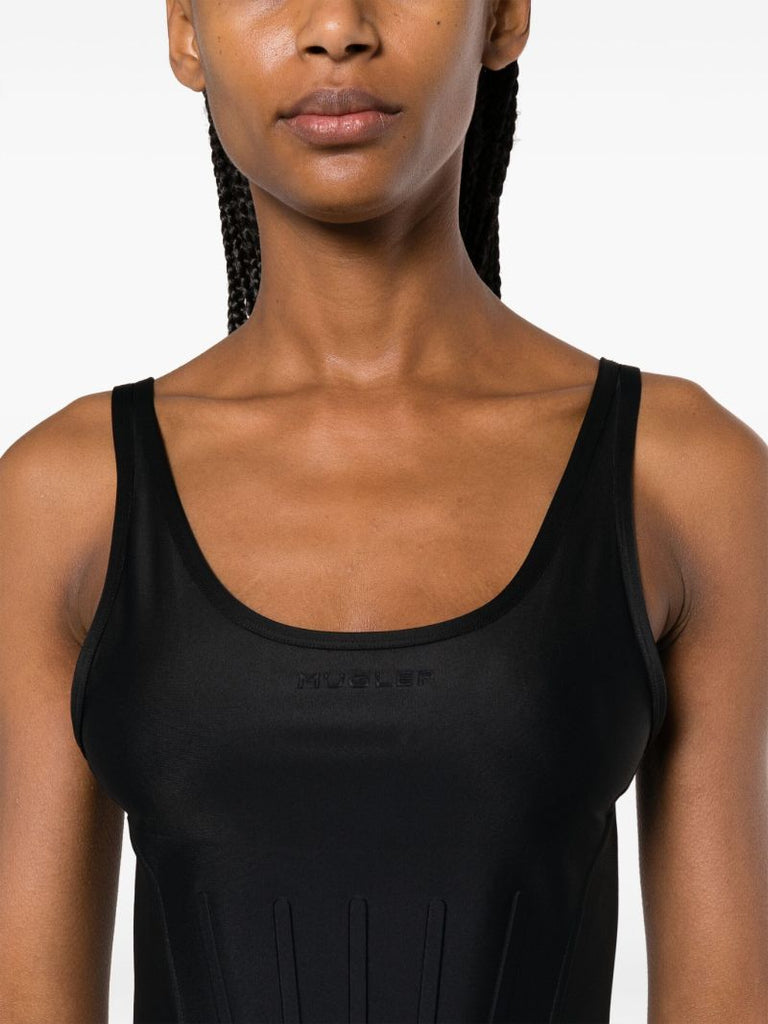 Black Corseted Tank Top