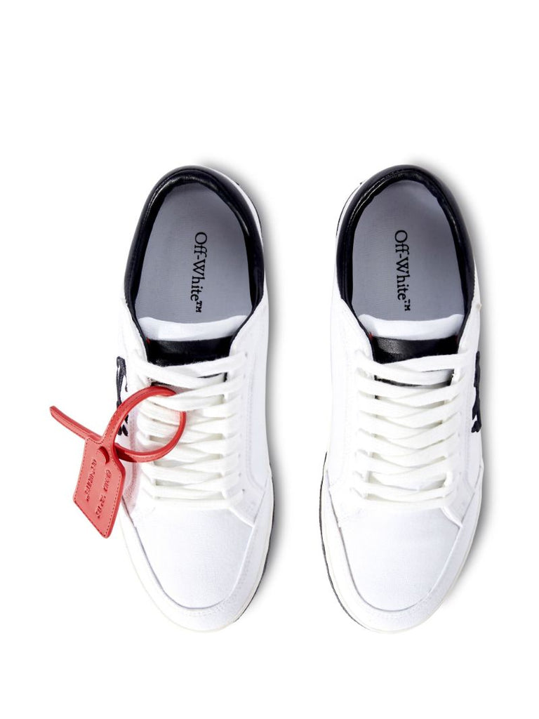 White Low Vulcanized Canvas Sneakers