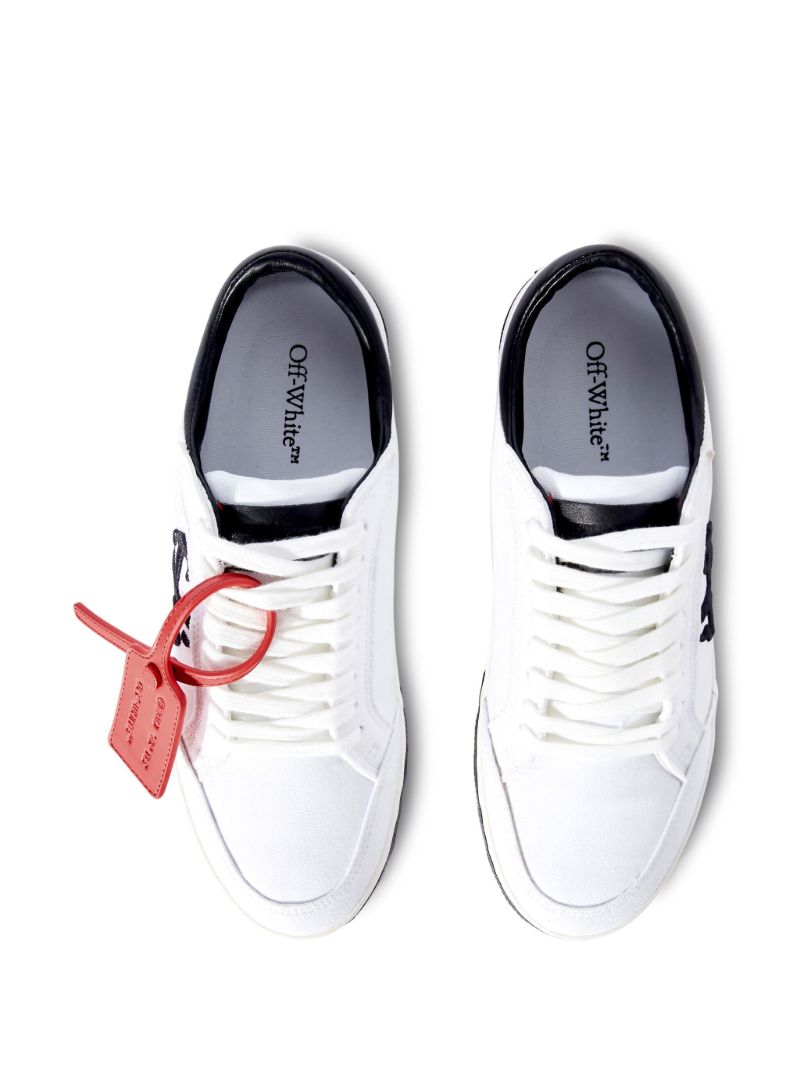 White Low Vulcanized Canvas Sneakers