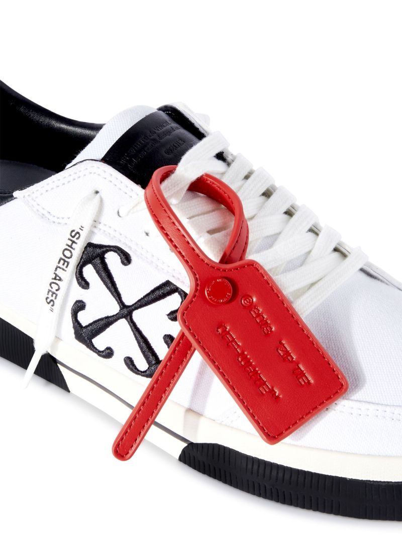 White Low Vulcanized Canvas Sneakers