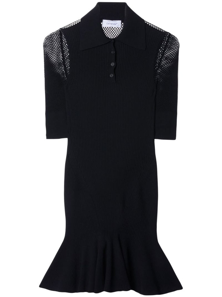 Black Arrows Fishnet Minidress
