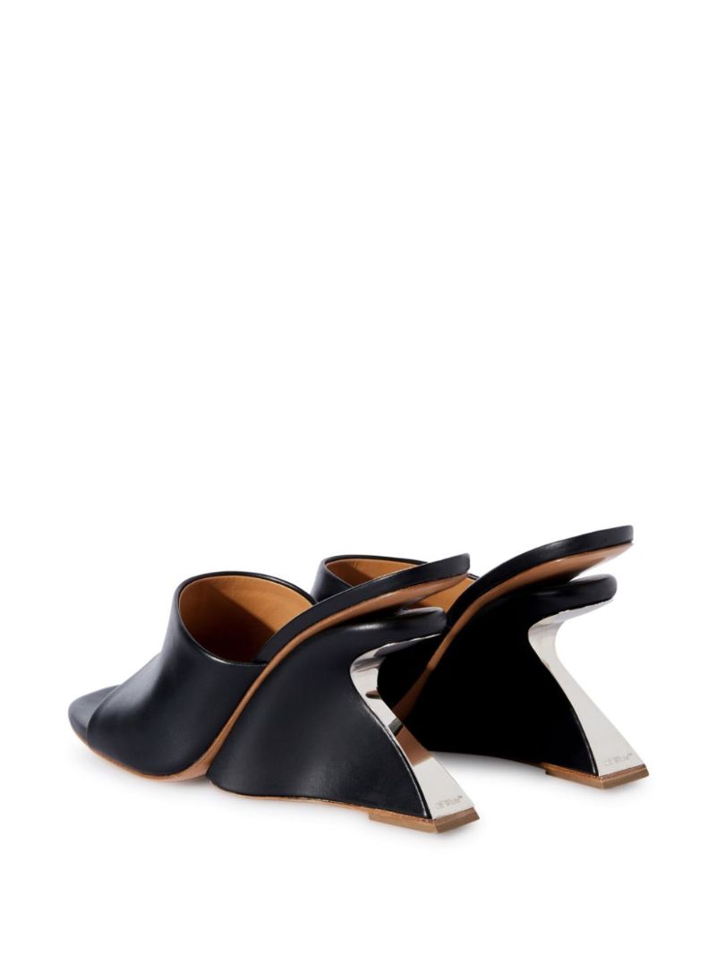 Black Jug Wedge-heel Leather Mules