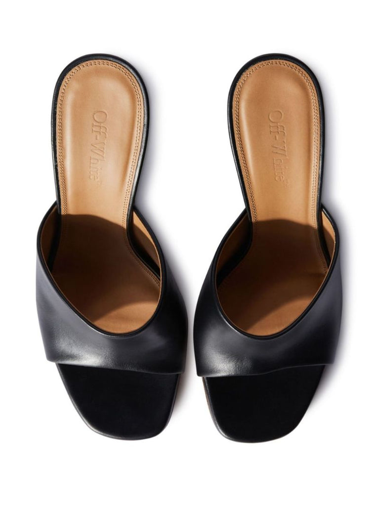 Black Jug Wedge-heel Leather Mules