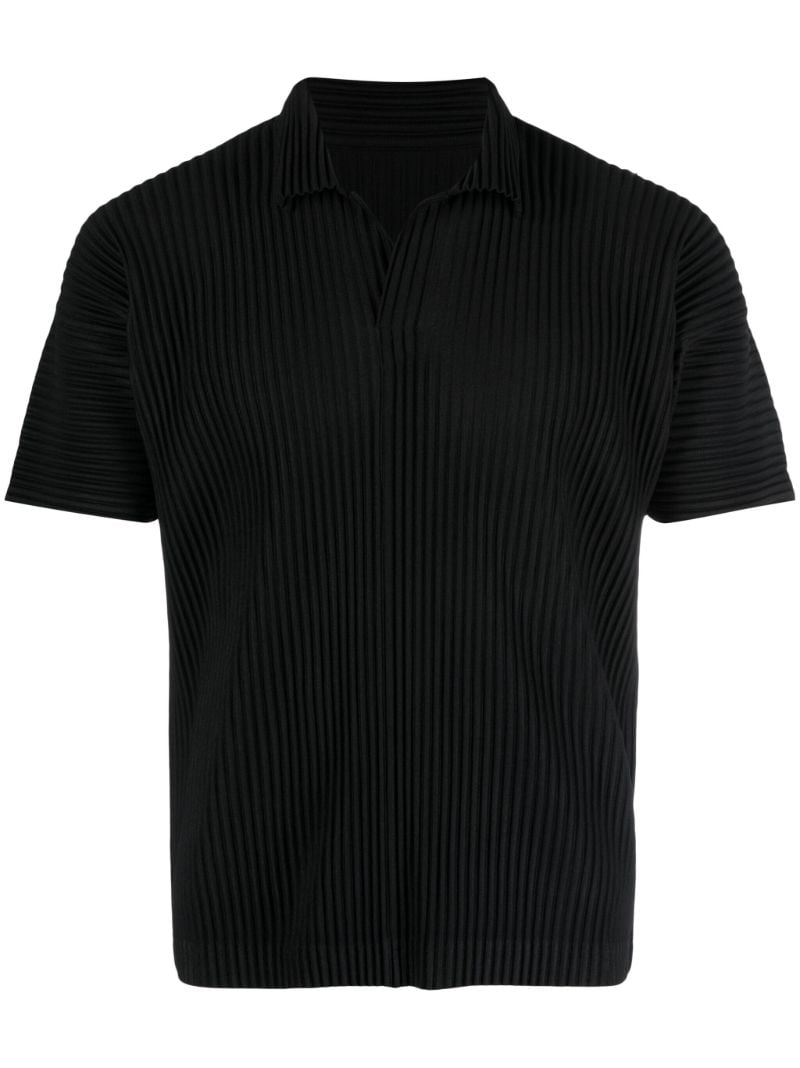 Black Basics PlissÃ_x0083_Â© Polo Shirt