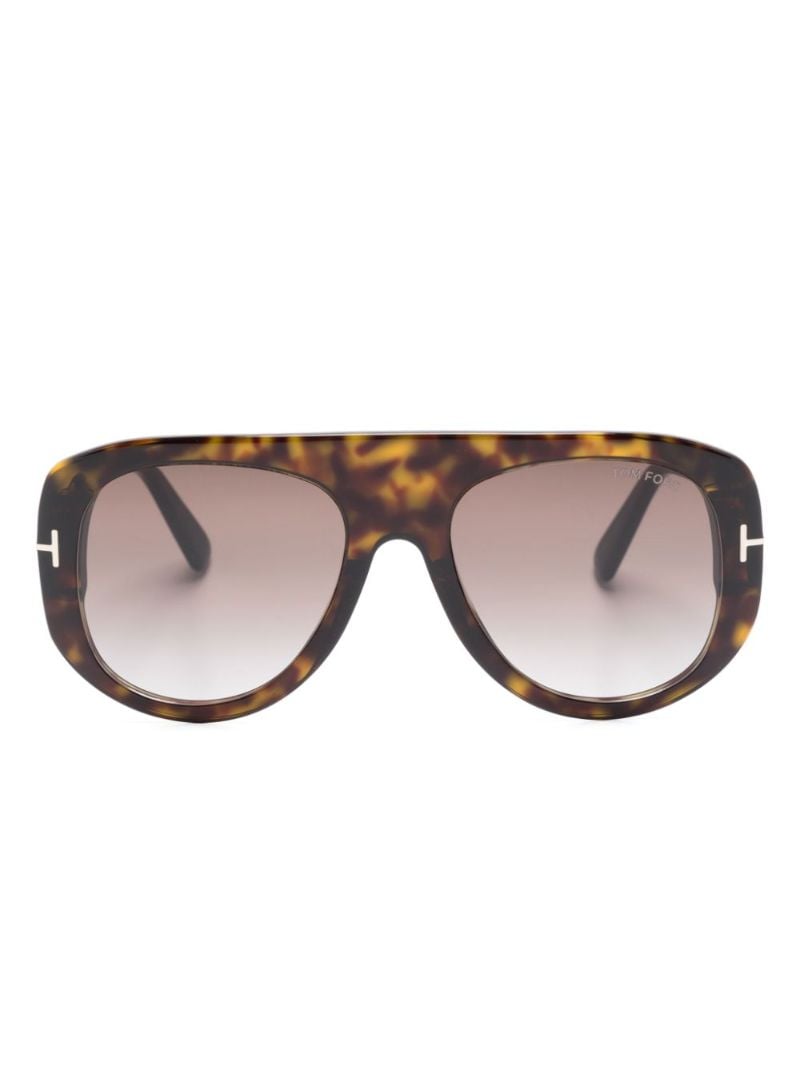 Brown Cecil Pilot Frame Sunglasses
