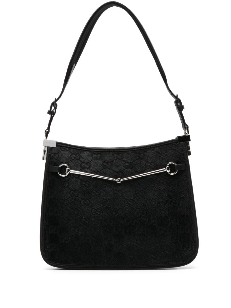 Black Horsebit Slim Small Shoulder Bag