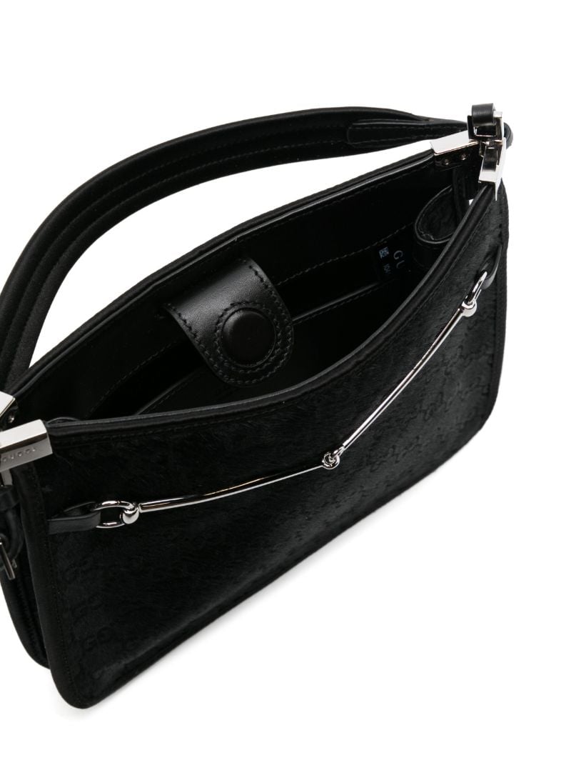 Black Horsebit Slim Small Shoulder Bag