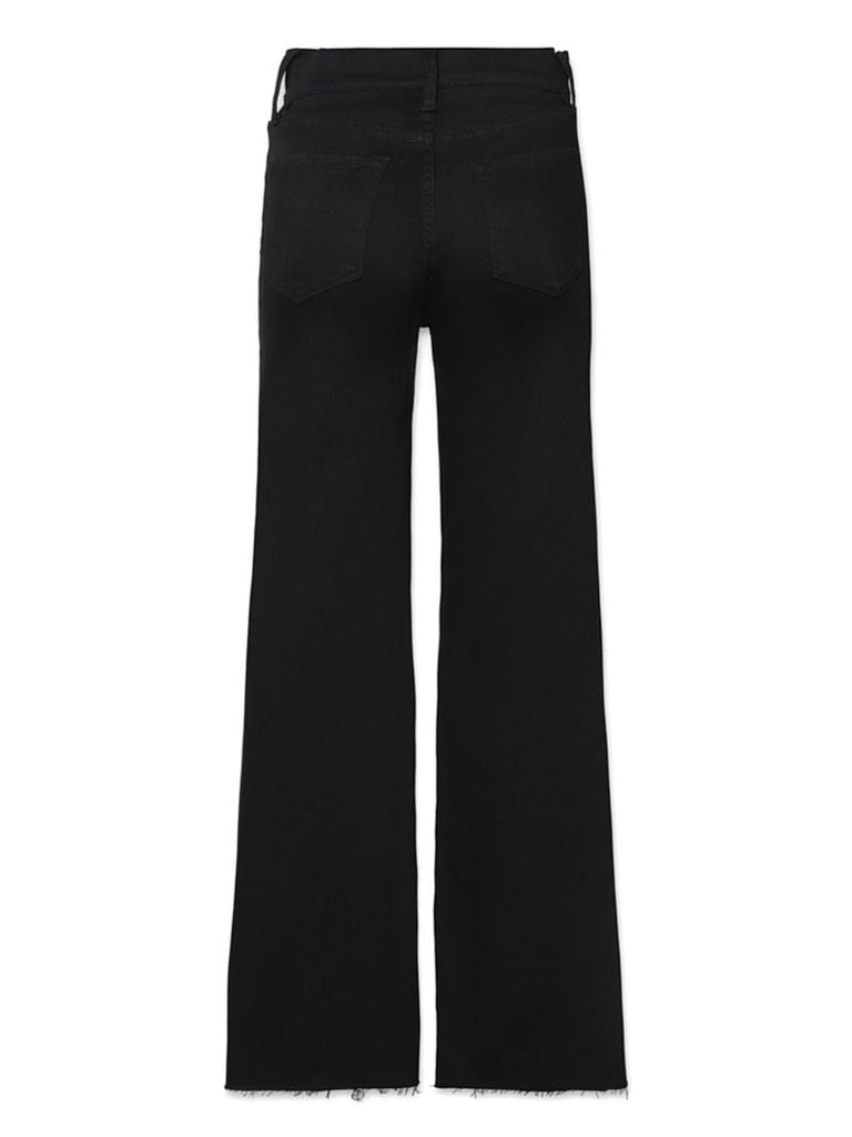 Black Le Palazzo Wide-leg Jeans