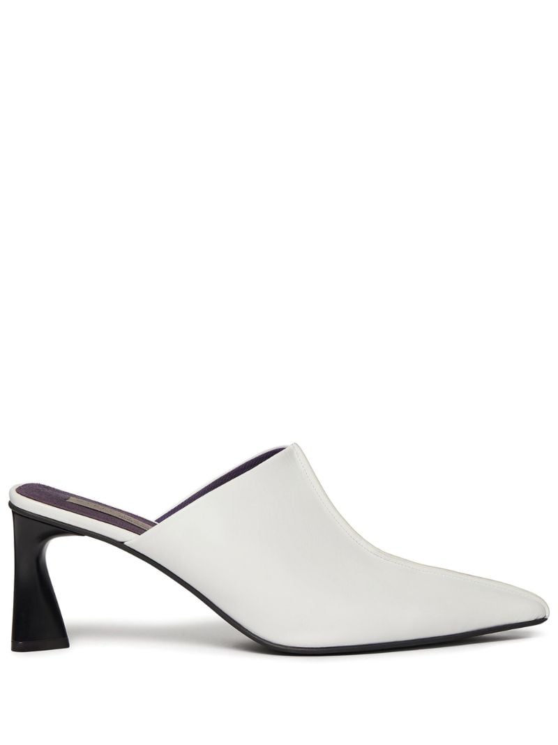 White Elsa 70 Pointed Mules