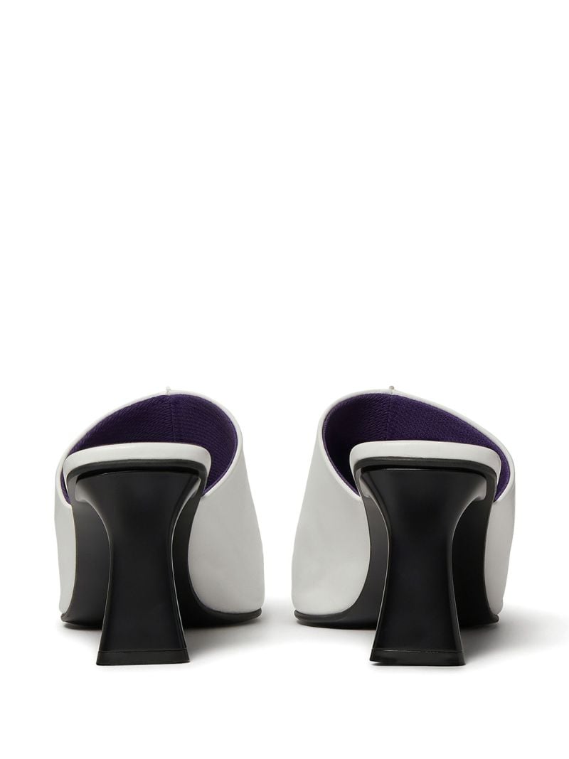 White Elsa 70 Pointed Mules