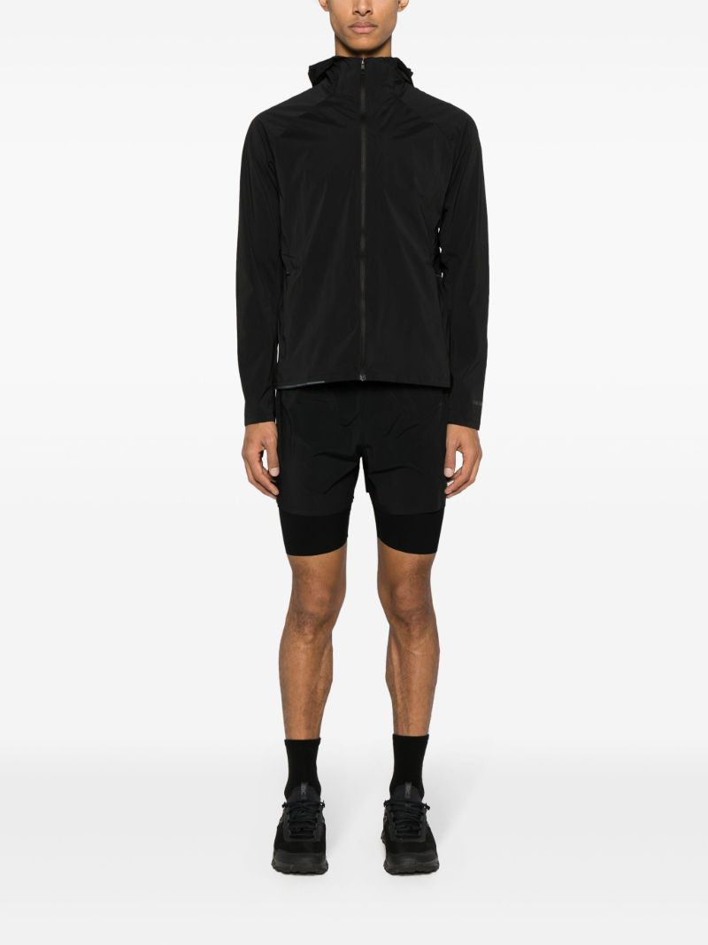 Black Dual Layered Running Shorts