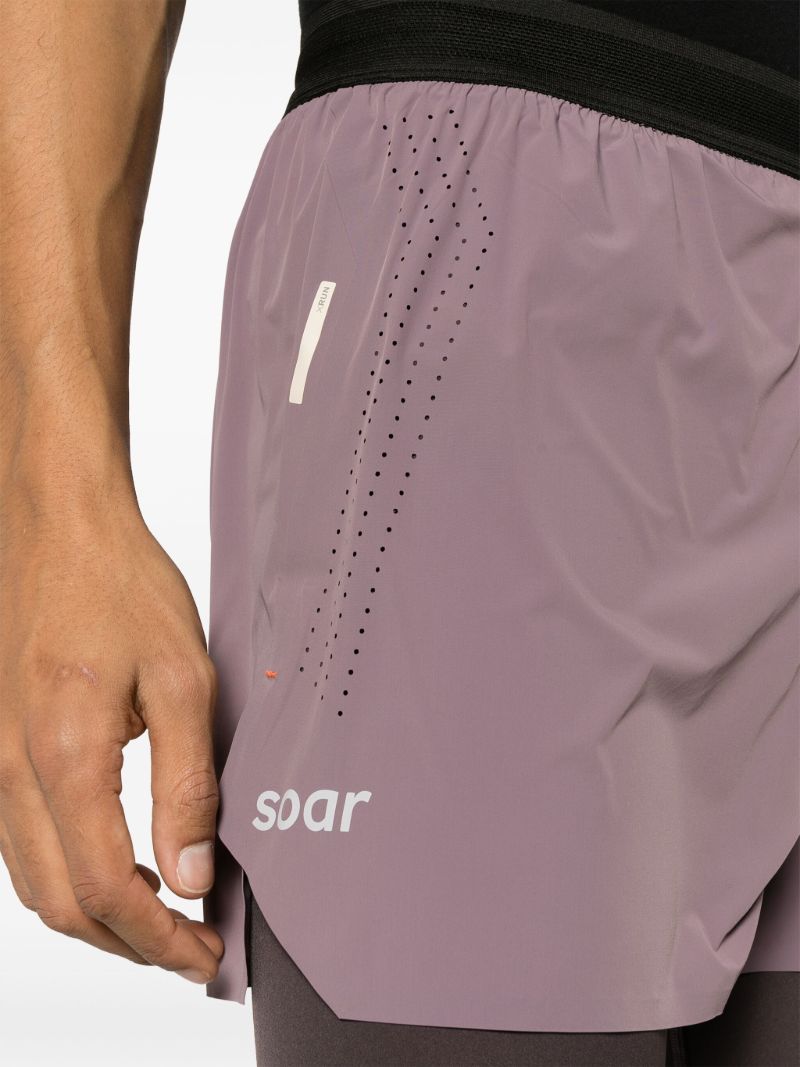 Purple Dual Layered Running Shorts