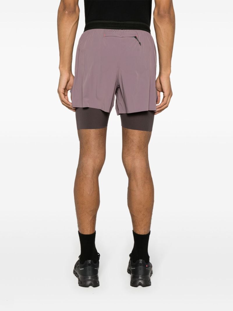 Purple Dual Layered Running Shorts