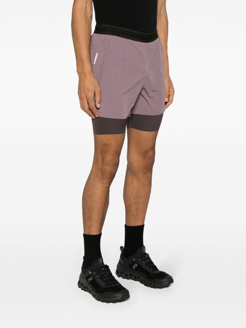Purple Dual Layered Running Shorts