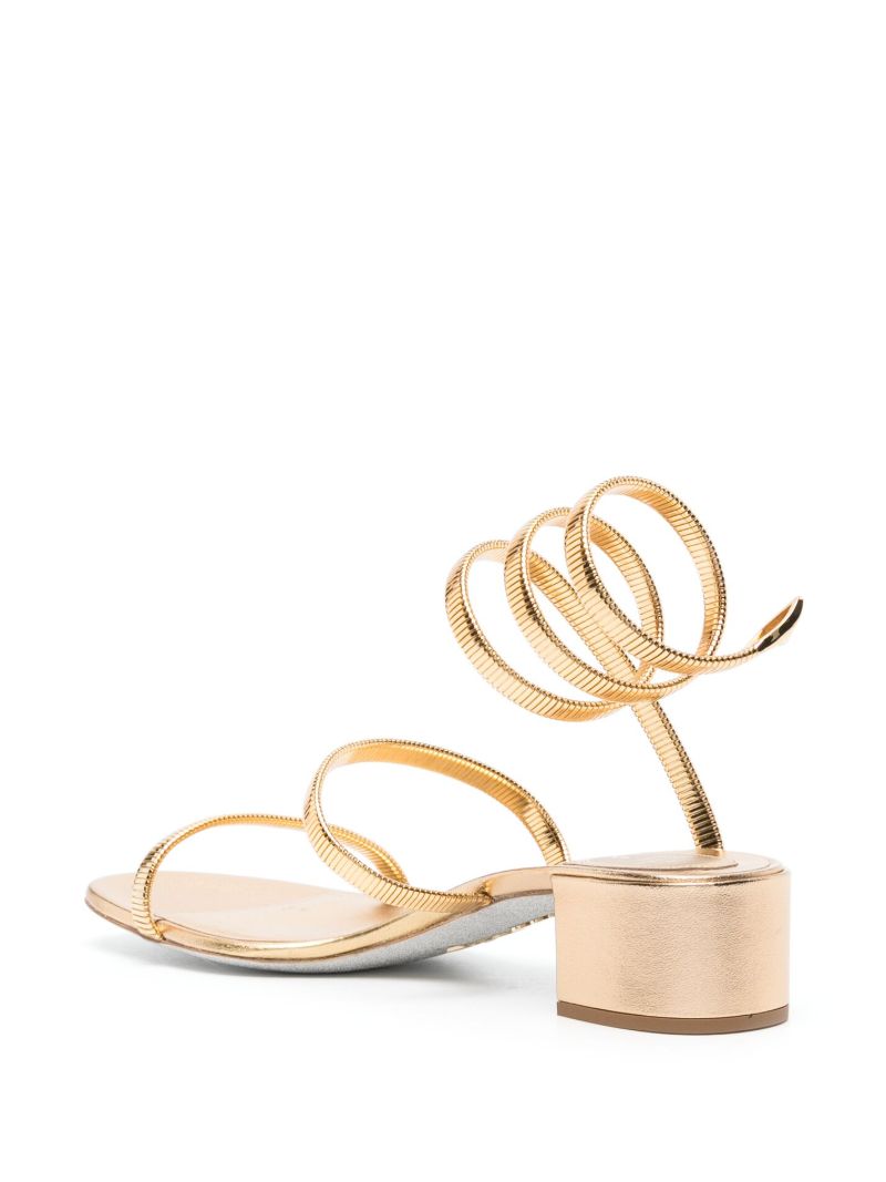 Gold-tone 40mm Leather Sandals