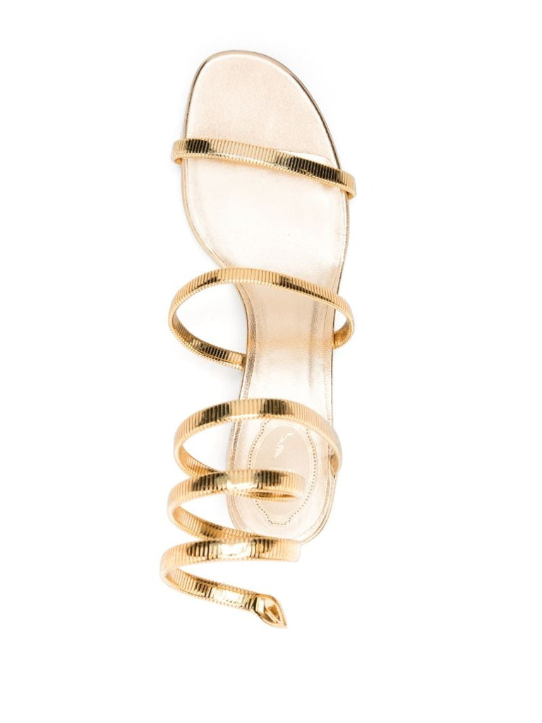 Gold-tone 40mm Leather Sandals