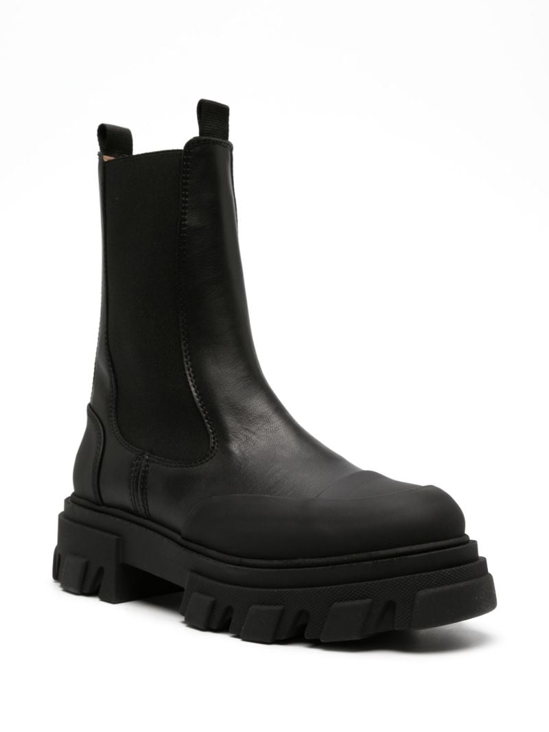Black Cleated Chelsea Boots