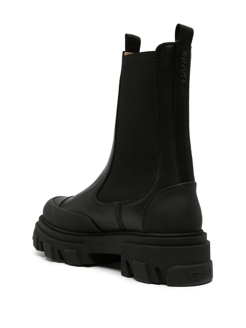 Black Cleated Chelsea Boots